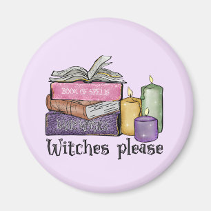 Witches Please – Stack of Witchy Books Magnet