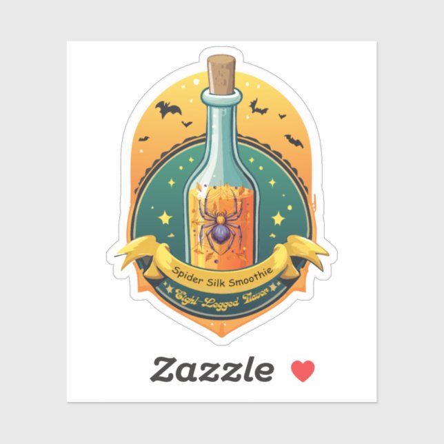 Witches Potion Spider Silk Smoothie Label (Sheet)