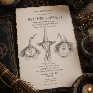 Witches Sabbath Halloween Invitation