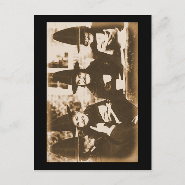 Witches Tea Party – sepia Postcard (Front)