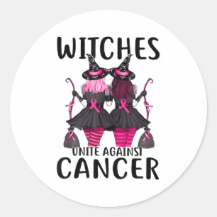 Witches Unite Against Breast Cancer Nk October Hal Classic Round Sticker