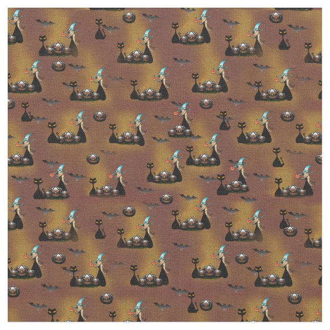 Witches, Vampires & Fire Haunted Ghoulish backdrop (Close Up)