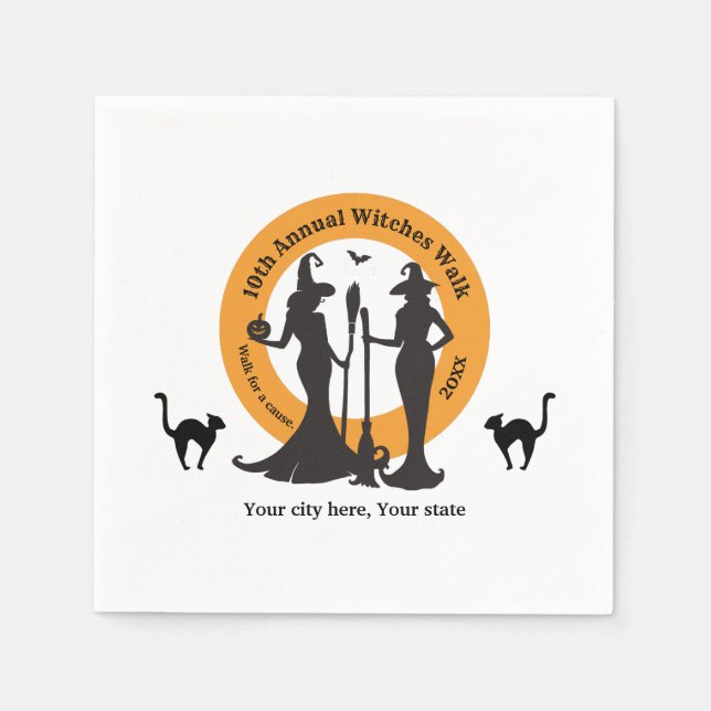 Witches Walk Event Cocktail Napkin (Front)