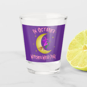 Witches Wear Pink In October Thunder_Cove Shot Glass