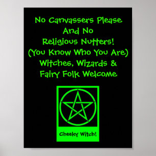 Witches Wizards and Fairy Folk Welcome Poster