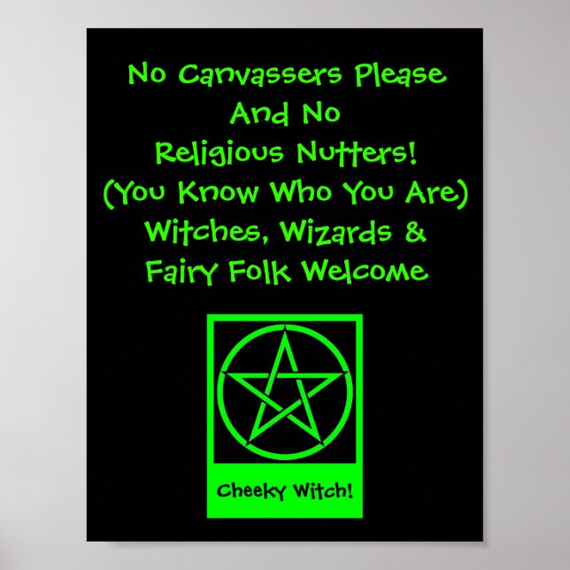 Witches Wizards and Fairy Folk Welcome Poster (Front)