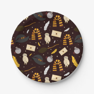Witches, Wizards & Magic Pattern Paper Plate