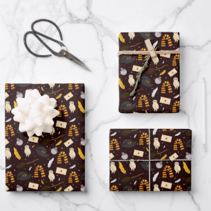 Witches, Wizards & Magic Pattern Wrapping Paper Sheet
