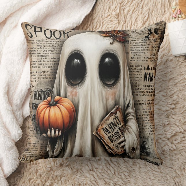 Witchful Thinking – A Boo with a Book Cushion (Blanket)