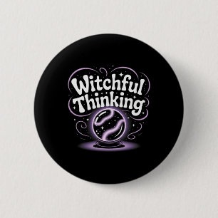 Witchful Thinking Crystal Ll Halloween Vibes 1 6 Cm Round Badge