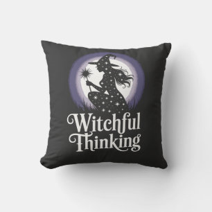 Witchful Thinking Halloween Girl T-shirt Cushion