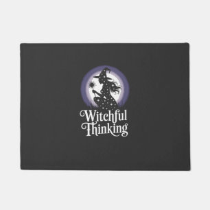 Witchful Thinking Halloween Girl T-shirt Doormat