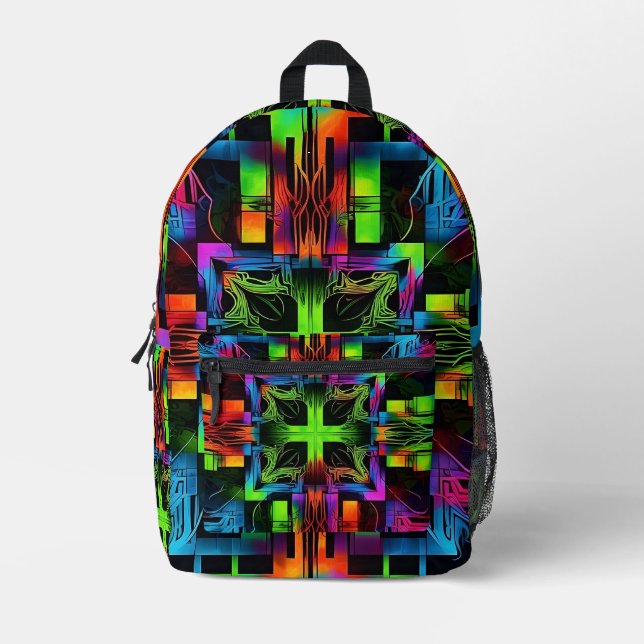 "WitchGrid" Printed Backpack (Front)