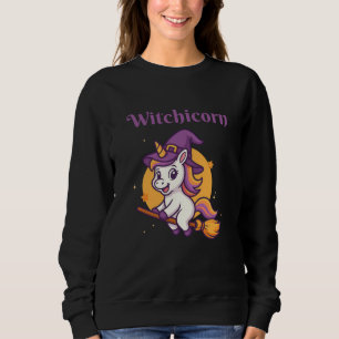 Witchicorn - funny cute spooky Halloween Gift Sweatshirt