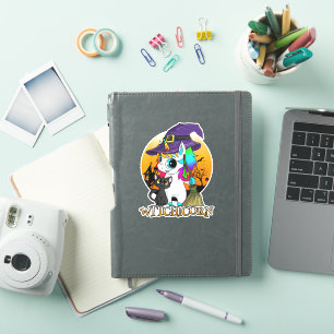 Witchicorn Unicorn Witch Halloween Black Cat Orang