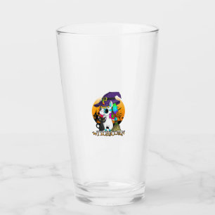 Witchicorn Unicorn Witch Halloween Black Cat Orang Glass
