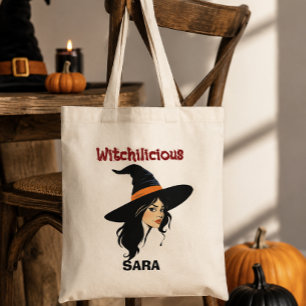 Witchilicious Halloween Trick or Treat Tote  Bag