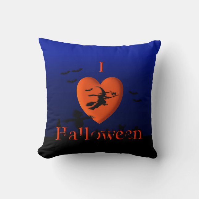 Witching Heart Halloween American Mojo Pillow (Front)