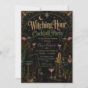 Witching Hour Cocktail Birthday Party Invitation