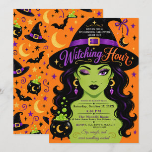 Witching Hour Halloween Night Out Invitation