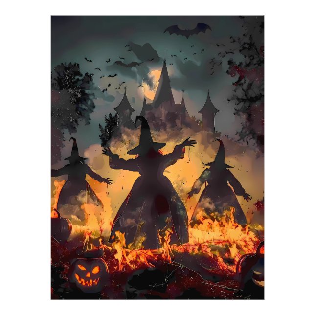 Witching Hour Ritual – Fire Dance of the Three Sis Photo Print (Front)