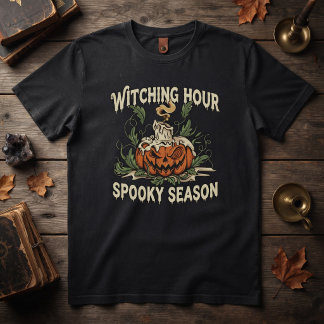 Witching Hour Spooky Season Halloween Pumpkin T-Shirt