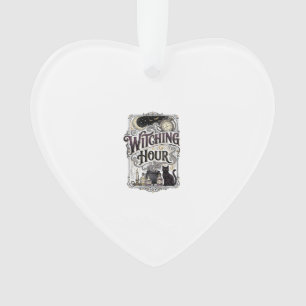 Witching Hour Vintage Engraving Witchy Design_1 Ornament