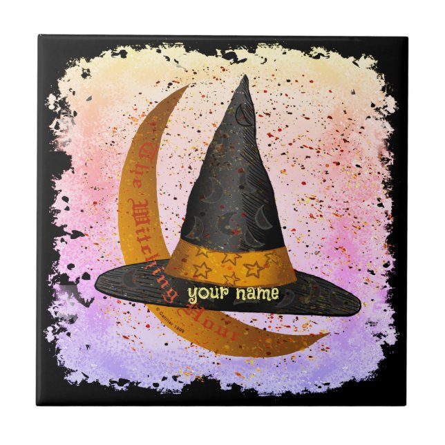 Witching Hour Witch Ceramic Tile (Front)
