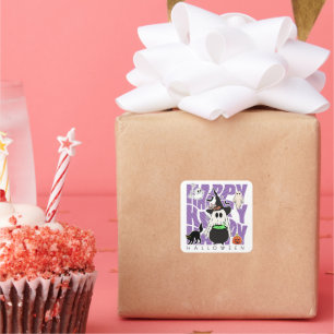 Witching Up Fun Happy Halloween Magic & Mischief Square Sticker