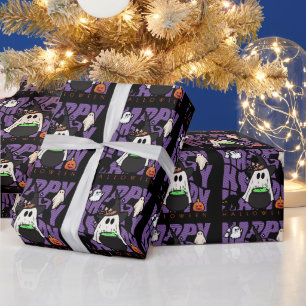 Witching Up Fun   Happy Halloween Magic & Mischief Wrapping Paper