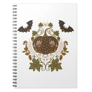Witching Vine Folkloric Halloween Pumpkin Pattern  Notebook