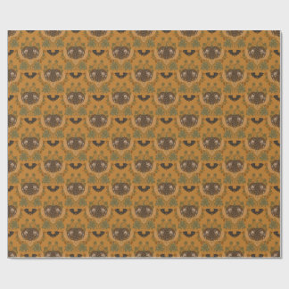 Witching Vine Folkloric Halloween Pumpkin Pattern Wrapping Paper