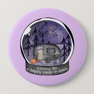 Witching You A Happy Camp-O-Ween 10 Cm Round Badge