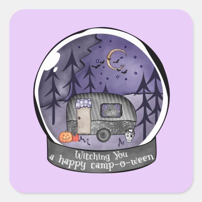 Witching You A Happy Camp-O-Ween Square Sticker (Front)
