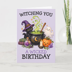 Witching You Wicked Halloween Birthday Card