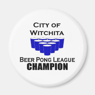 Witchita Beer Pong Champion Magnet