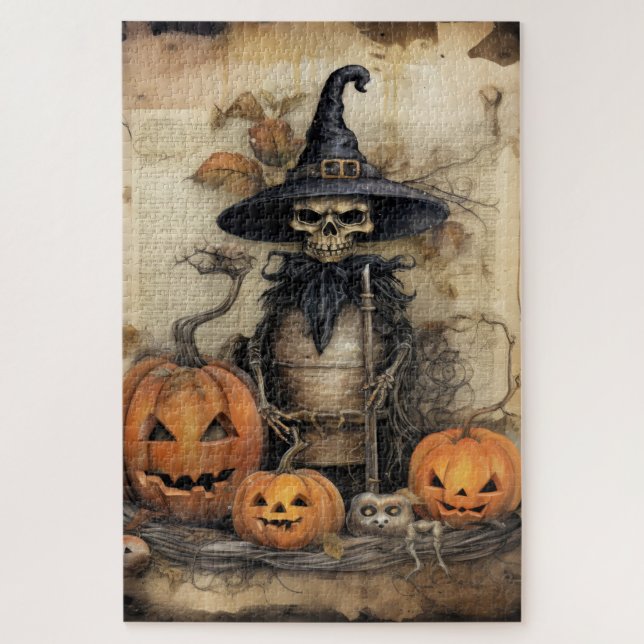 Witchlight Whimsy — Spooky Charm in Full Bloom Jigsaw Puzzle (Vertical)