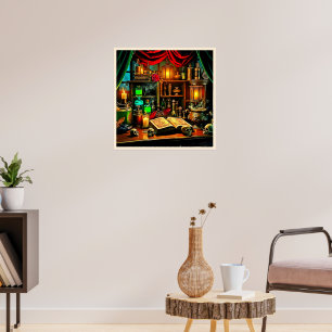 Witch's Altar Mystical Night Brew Design Poster