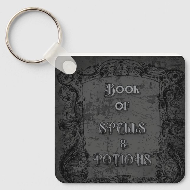 Witch's Book of Spells and Potions Key Ring (Front)