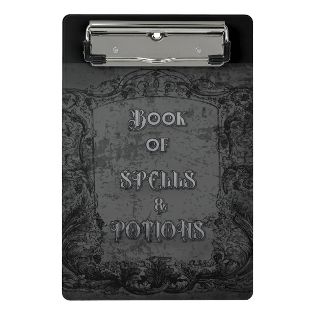 Witch's Book of Spells and Potions Mini Clipboard (Front)