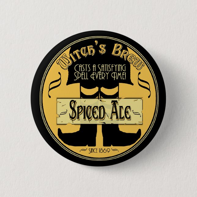 Witch's Brew 6 Cm Round Badge (Front)