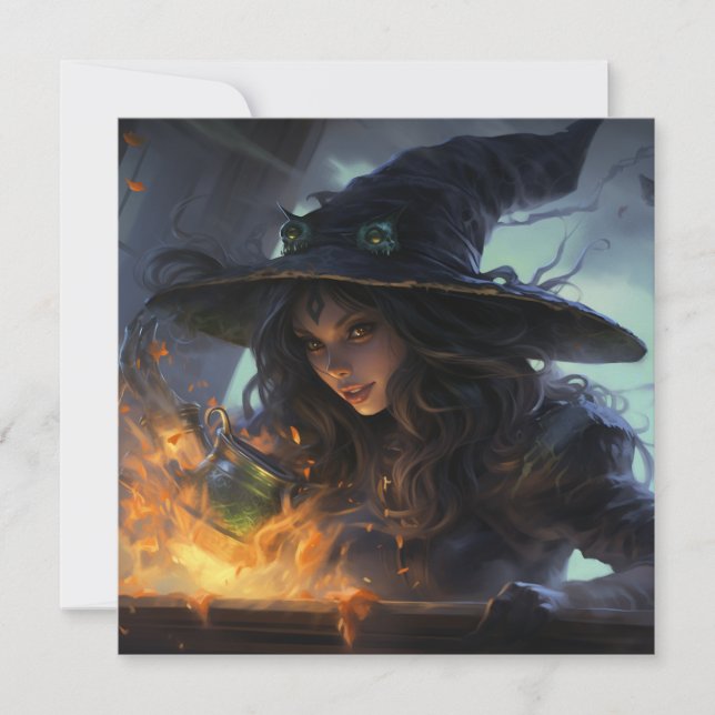🔮🍹 "Witch's Brew & Crew" 🍹🔮 Invitation (Front)