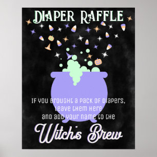 Witch's Brew Diaper Raffle Sign
