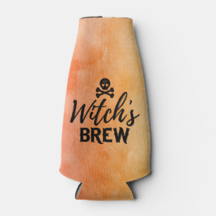 Witch's Brew Poison Skull Crossbones Halloween Bottle Cooler