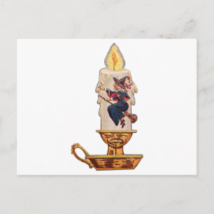 Witch's Candle(Vintage Halloween Card) Postcard
