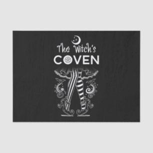 Witch's Coven Witch Legs Black & White Halloween Tissue Paper