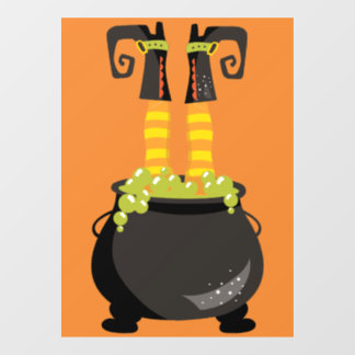 Witch's Feet Sticking out of a bubbling cauldron