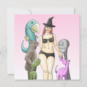 Witch's Halloween Party Invitation