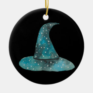 Witch's Hat Ceramic Ornament