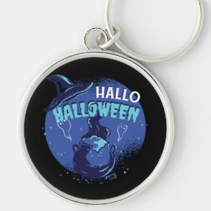 Witchs Hat Halloween Design Key Ring
